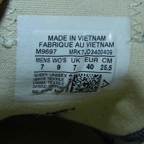 CONVERSE Chuck Taylor All Star OX Navy Blue Sneakers Womens Size 9 - Picture 7 of 7